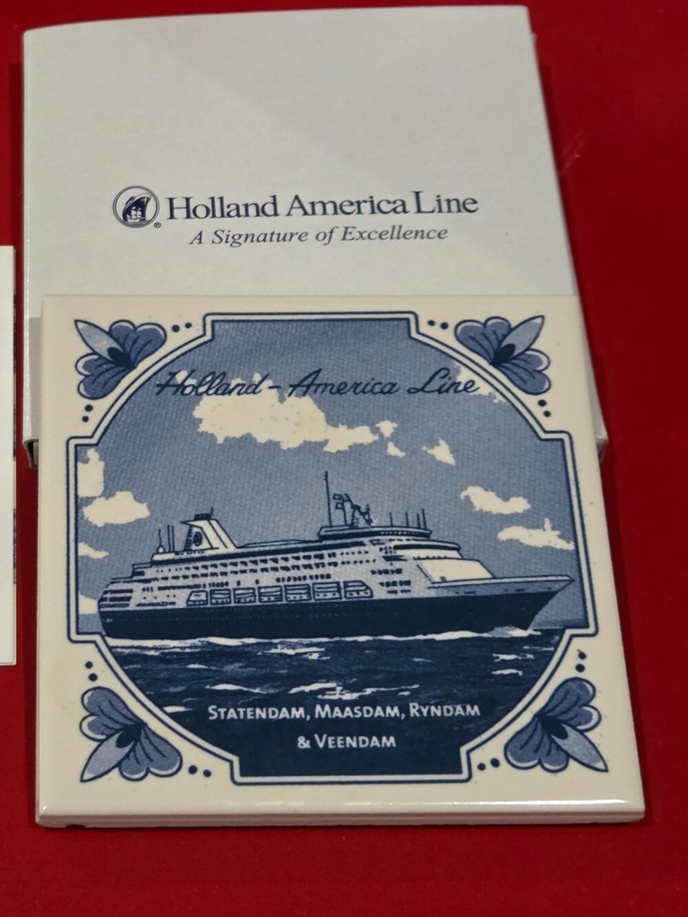 Statendam Holland America Line Authentic Tile by Royal Goedewaagen Delftware
